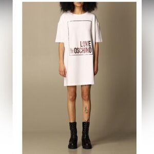 Love Moschino  T-shirt dress glitter logo